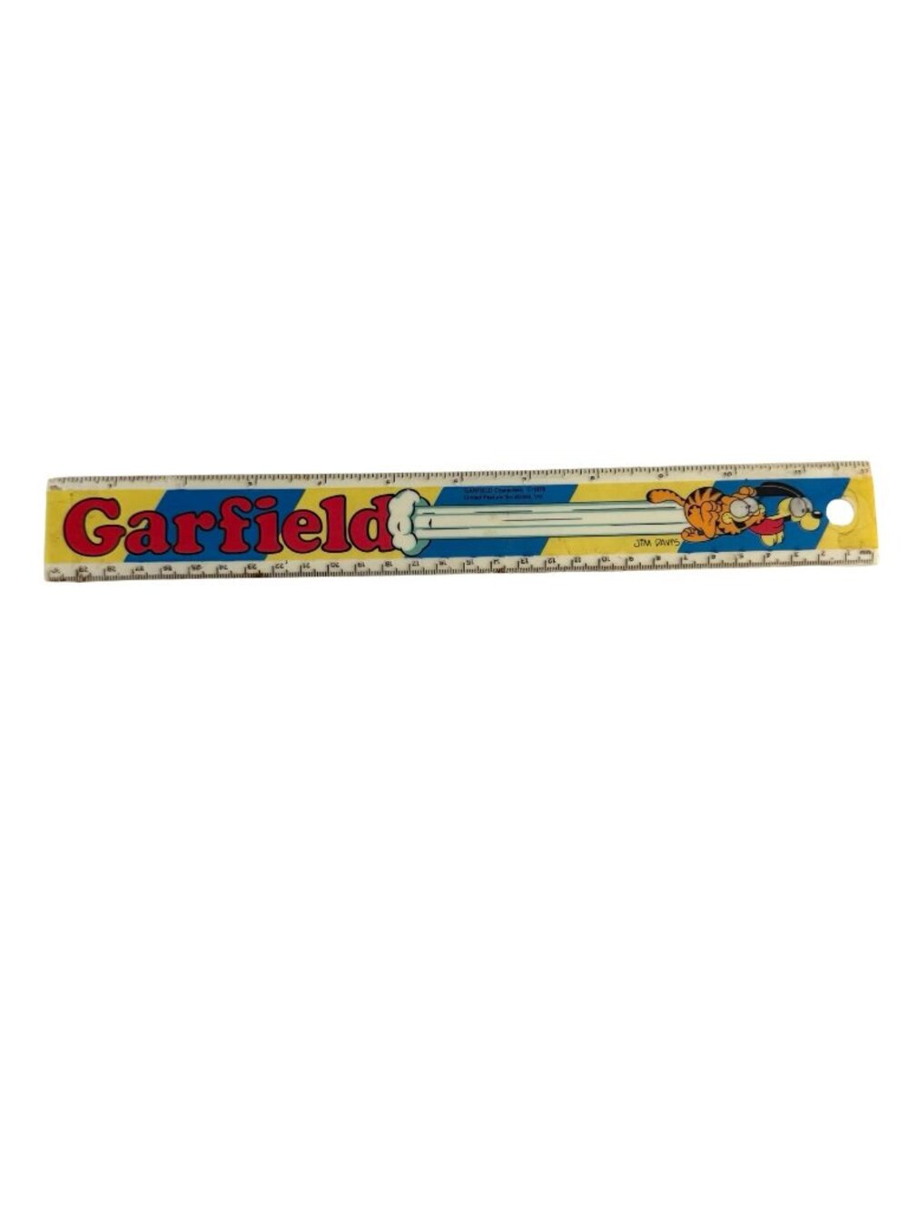 Vintage 1978 Garfield Plastic Ruler Empire Pencil Corp Hong Kong Jim Davis 12”